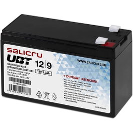Salicru Batterie AGM Compatible SAI 9Ah - 12V – Rechargeable Plomb-Acide UPS