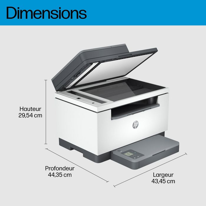 HP Imprimante LaserJet multifonction M234sdw - Laser noir et blanc, recto-verso automatique, WiFi, jusqu'à 29 ppm, impression, copie, numérisation