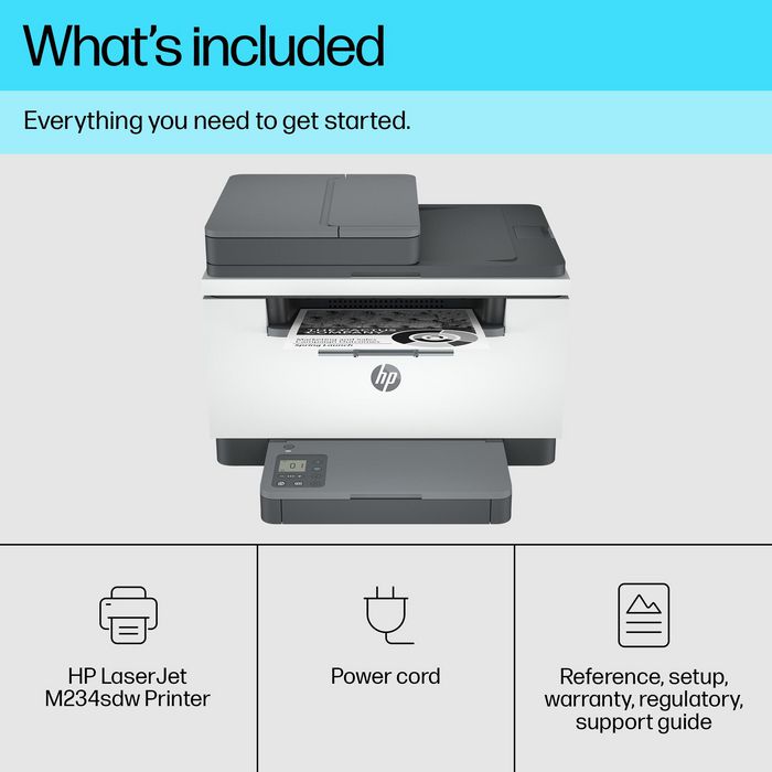 HP Imprimante LaserJet multifonction M234sdw - Laser noir et blanc, recto-verso automatique, WiFi, jusqu'à 29 ppm, impression, copie, numérisation