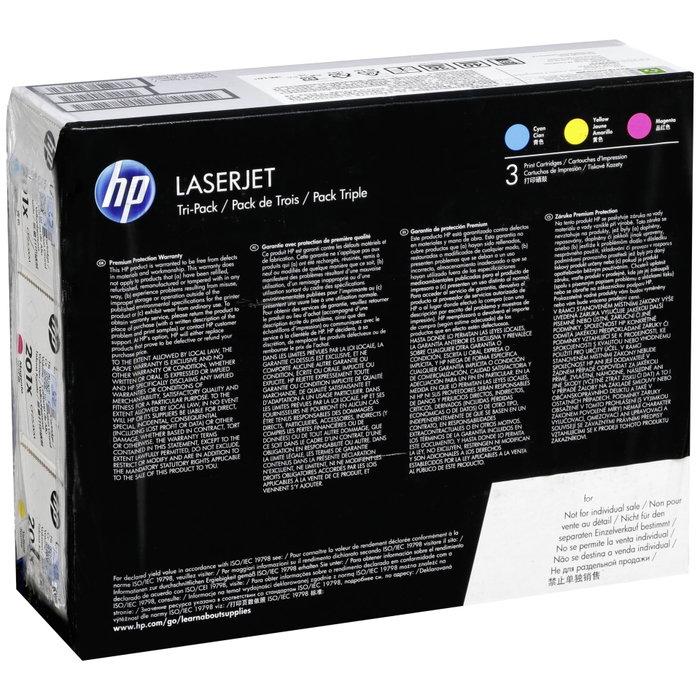 HP 201X CF253XM Pack de 3 Cartouches de Toner (Cyan, Magenta, Jaune) haute capacité HP 201X CF253XM Pack de 3 Cartouches de Toner (Cyan, Magenta, Jaune) haute capacité