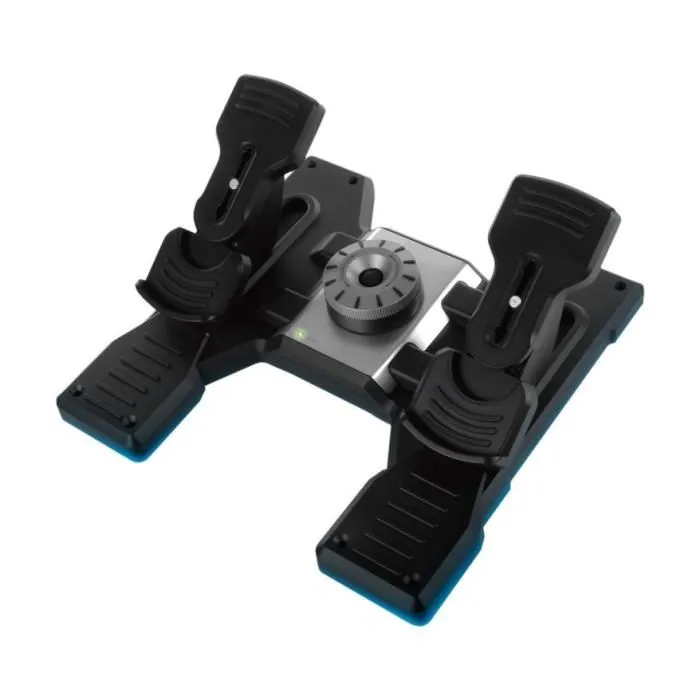 Logitech G Saitek Pro Flight Rudder Pedals - Pédalier de direction filaire pour simulateur de vol PC - Contrôle précis de la gouverne et freins différentiels - Noir