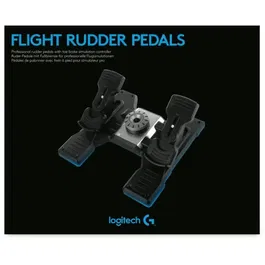 Logitech G Saitek Pro Flight Rudder Pedals - Pédalier de direction filaire pour simulateur de vol PC - Contrôle précis de la gouverne et freins différentiels - Noir