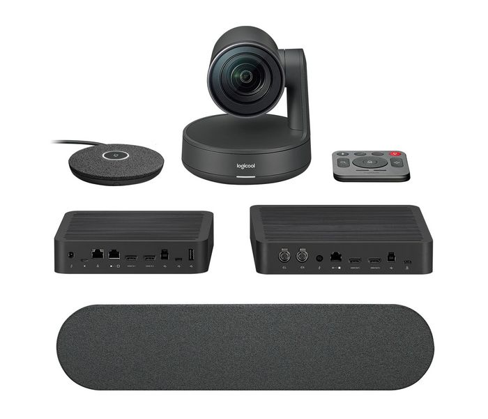 Logitech Rally - Système vidéoconférence professionnel USB/HDMI avec caméra 4K PTZ, audio modulaire et technologies RightSense pour salles de réunion Logitech Rally - Système vidéoconférence professionnel USB/HDMI avec caméra 4K PTZ, audio modulaire et technologies RightSense pour salles de réunion