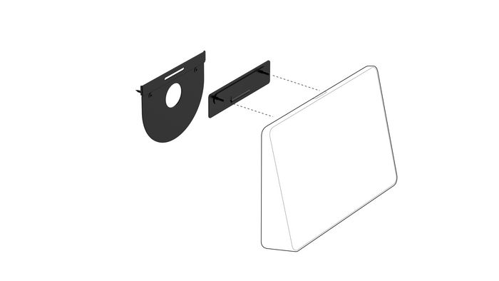 Logitech Tap Support Mural - Montage inclinable 14° avec dock magnétique pour câble HDMI et gestion de câblage encastré Logitech Tap Support Mural - Montage inclinable 14° avec dock magnétique pour câble HDMI et gestion de câblage encastré