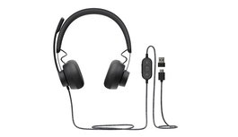 Logitech Zone Wired - Casque USB-C professionnel avec micro à réduction de bruit, certifié Microsoft Teams, pour appels et musique - Noir