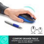 Logitech M190 Souris sans fil ergonomique pour PC, 1000 DPI, autonomie 18 mois, connexion jusqu'à 10 m, avec récepteur USB, pile AA incluse