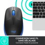 Logitech M190 Souris sans fil ergonomique pour PC, 1000 DPI, autonomie 18 mois, connexion jusqu'à 10 m, avec récepteur USB, pile AA incluse