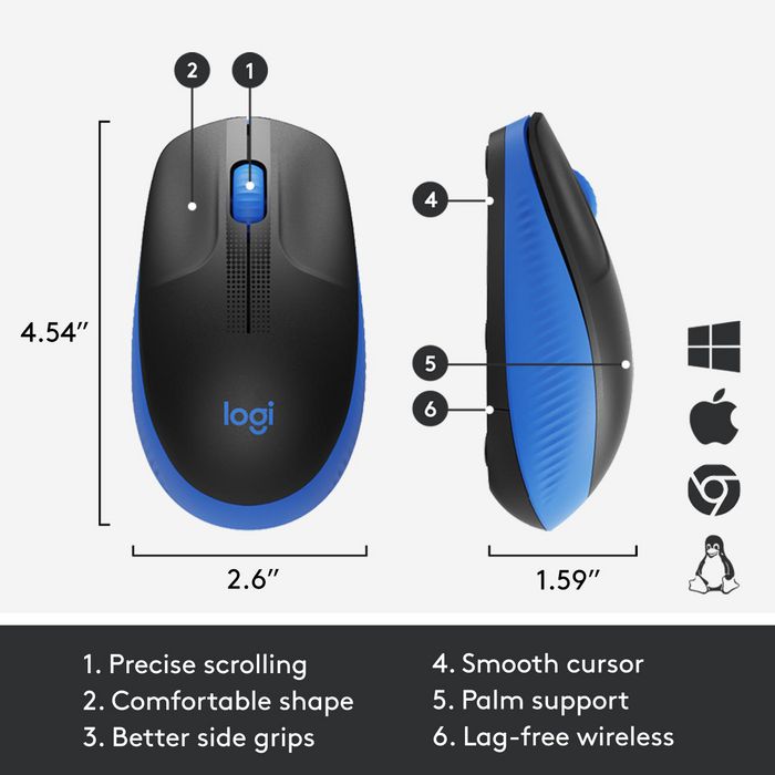Logitech M190 Souris sans fil ergonomique pour PC, 1000 DPI, autonomie 18 mois, connexion jusqu'à 10 m, avec récepteur USB, pile AA incluse Logitech M190 Souris sans fil ergonomique pour PC, 1000 DPI, autonomie 18 mois, connexion jusqu'à 10 m, avec récepteur USB, pile AA incluse