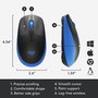 Logitech M190 Souris sans fil ergonomique pour PC, 1000 DPI, autonomie 18 mois, connexion jusqu'à 10 m, avec récepteur USB, pile AA incluse