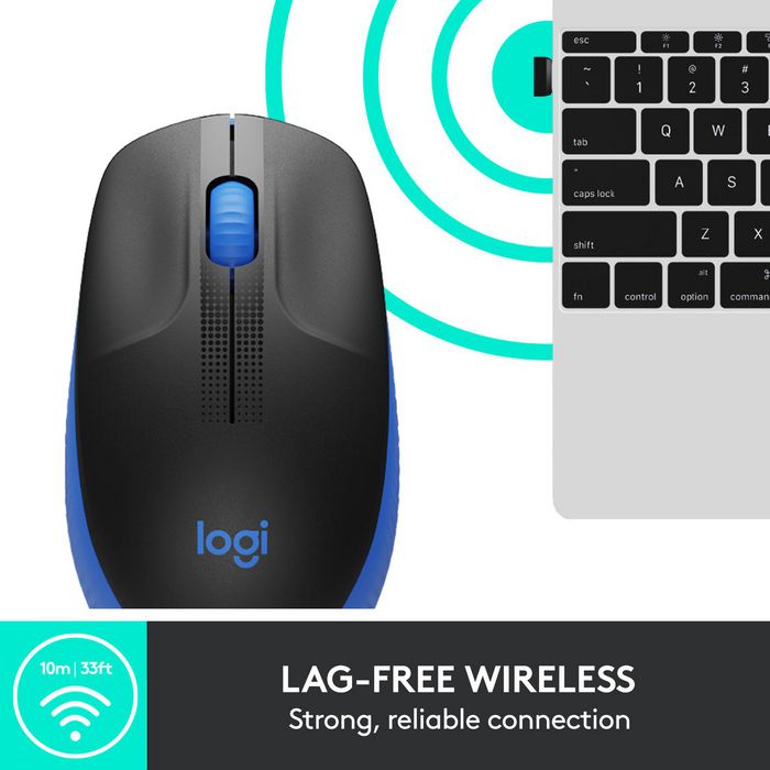 Logitech M190 Souris sans fil ergonomique pour PC, 1000 DPI, autonomie 18 mois, connexion jusqu'à 10 m, avec récepteur USB, pile AA incluse Logitech M190 Souris sans fil ergonomique pour PC, 1000 DPI, autonomie 18 mois, connexion jusqu'à 10 m, avec récepteur USB, pile AA incluse