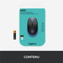 Logitech M190 Souris sans fil ergonomique pour PC, 1000 DPI, autonomie 18 mois, connexion jusqu'à 10 m, avec récepteur USB, pile AA incluse
