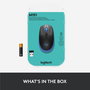 Logitech M190 Souris sans fil ergonomique pour PC, 1000 DPI, autonomie 18 mois, connexion jusqu'à 10 m, avec récepteur USB, pile AA incluse