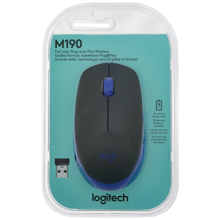 Logitech M190 Souris sans fil Bleue Logitech M190 Souris sans fil Bleue