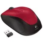 Logitech M235 Souris sans fil optique, compacte et ergonomique, autonomie 1 an, roulette de défilement, rouge