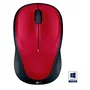 Logitech M235 Souris sans fil optique, compacte et ergonomique, autonomie 1 an, roulette de défilement, rouge