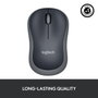 Logitech M185 Souris Sans Fil USB - Noir avec Rétroéclairage - Autonomie de 1 An - Compacte et Ambidextre pour Ordinateur Portable et PC