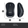 Logitech M185 Souris Sans Fil USB - Noir avec Rétroéclairage - Autonomie de 1 An - Compacte et Ambidextre pour Ordinateur Portable et PC
