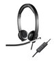 Logitech H650e - Casque professionnel USB avec microphone anti-bruit et oreillettes en cuir synthétique pour téléphonie et musique (Certifié Skype for Business)
