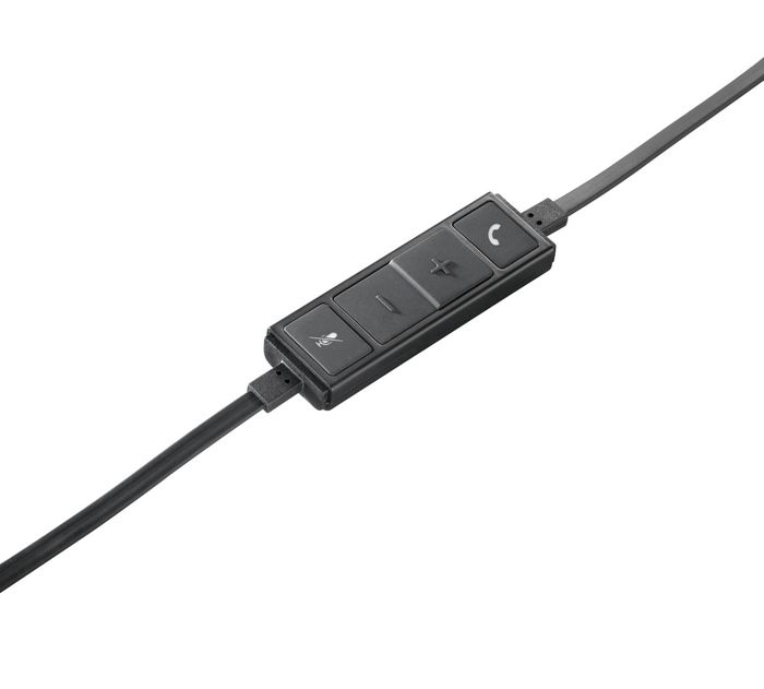 Logitech H650e - Casque professionnel USB avec microphone anti-bruit et oreillettes en cuir synthétique pour téléphonie et musique (Certifié Skype for Business)