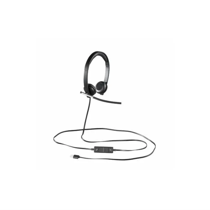 Logitech H650E - Casque filaire USB avec micro stéréo, optimisation Microsoft Lync, commandes d'accès rapide - Noir Logitech H650E - Casque filaire USB avec micro stéréo, optimisation Microsoft Lync, commandes d'accès rapide - Noir