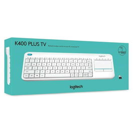 Clavier Logitech K400+ Blanc Espagnol Qwerty QWERTY