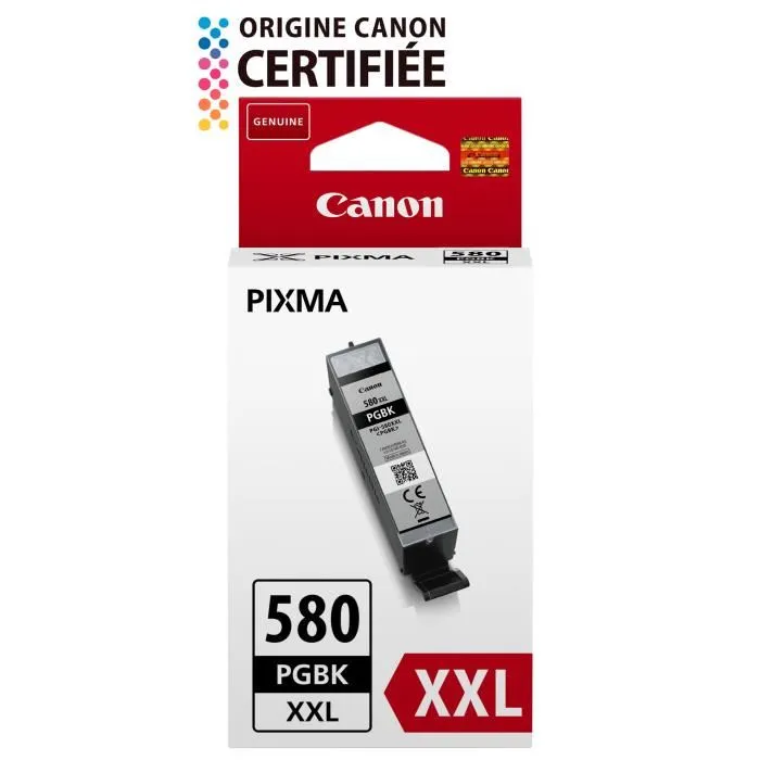 Canon Cartouche d'encre PGI-580PGBK Noir 25.7 ml pour PIXMA TR8550, TS6250, TS8250, TS9150, TS9550 et autres Canon Cartouche d'encre PGI-580PGBK Noir 25.7 ml pour PIXMA TR8550, TS6250, TS8250, TS9150, TS9550 et autres