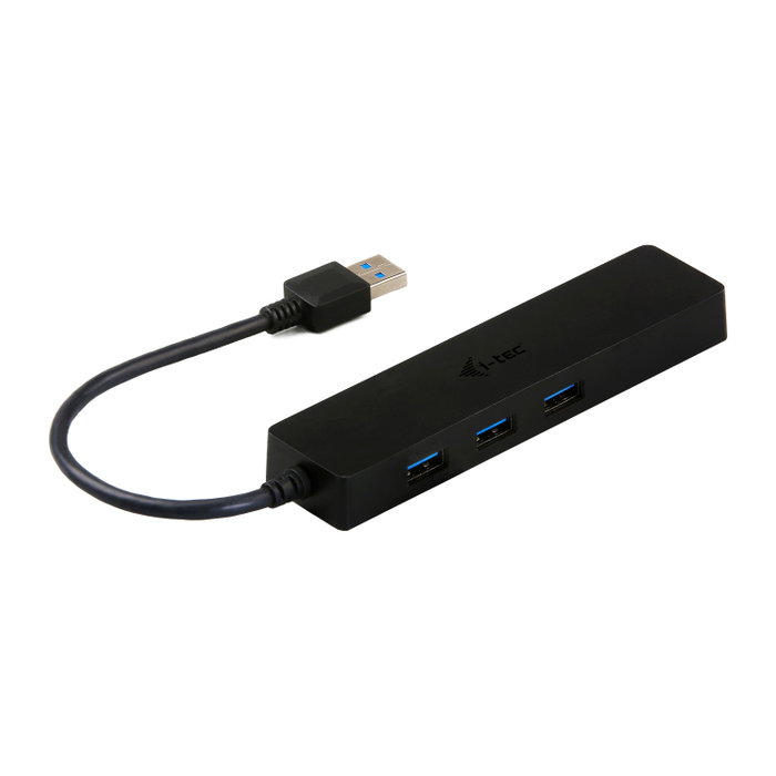 I-tec Hub USB 3.0 Slim 3 Ports + Gigabit Ethernet Adaptateur Advance Series Noir
