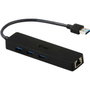 I-tec Hub USB 3.0 Slim 3 Ports + Gigabit Ethernet Adaptateur Advance Series Noir