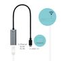 I-Tec Adaptateur Réseau USB-C vers Gigabit Ethernet RJ-45, 10/100/1000 Mbps, pour PC, Mac, Android