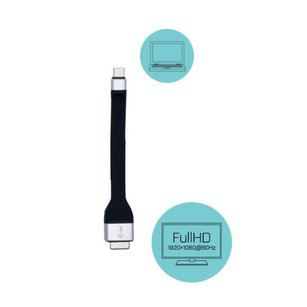 I-Tec Adaptateur USB-C vers VGA Full HD 60Hz avec câble flexible 11.5cm