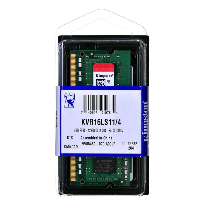 Mémoire RAM Kingston 4GB DDR3L 1600MHz 4 GB DDR3 SDRAM DDR3L 1600 mHz CL11 Mémoire RAM Kingston 4GB DDR3L 1600MHz 4 GB DDR3 SDRAM DDR3L 1600 mHz CL11