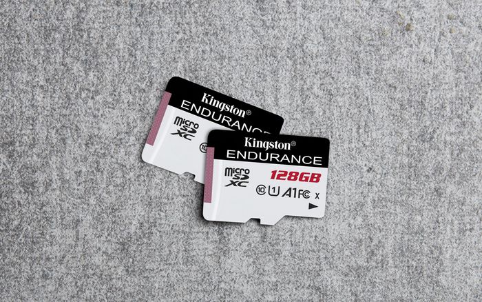 Kingston Carte MicroSD High Endurance 128GB, UHS-I U1 Class 10 (11x15x1mm) - Pour Vidéosurveillance, Dashcam - Résistante (Eau, Chocs, Températures Extrêmes)