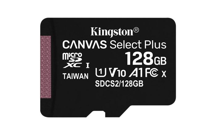 Kingston Canvas Select Plus Carte mémoire microSDXC 128 Go Classe 10 UHS-I avec Adaptateur SD