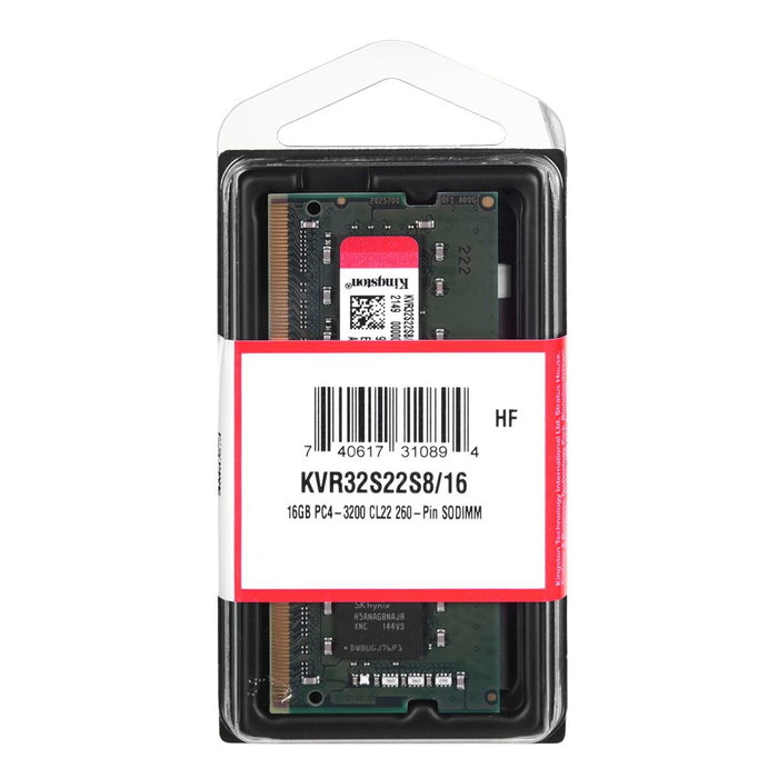Mémoire RAM Kingston KVR32S22S8/16 16 GB DDR4 3200 MHz CL22