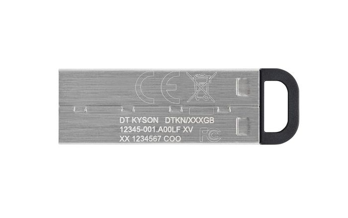 Kingston DataTraveler Kyson - Clé USB 3.2 Gen 1 de 64 Go - Design métal sans capuchon, œillet, lecture jusqu'à 200 Mo/s