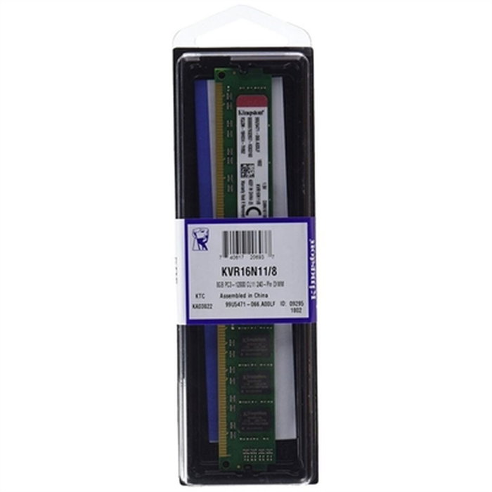 Mémoire RAM Kingston KVR16N11/8 8 GB DDR3 1600 mHz CL11 Mémoire RAM Kingston KVR16N11/8 8 GB DDR3 1600 mHz CL11