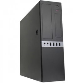 Coolbox Boîtier PC MicroATX Slim Noir avec Alimentation 300W 80+ Bronze USB 3.0