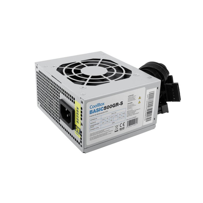 Coolbox BASIC500GR-S Alimentation PC SFX 500W Blanc Ventilateur 8cm Coolbox BASIC500GR-S Alimentation PC SFX 500W Blanc Ventilateur 8cm