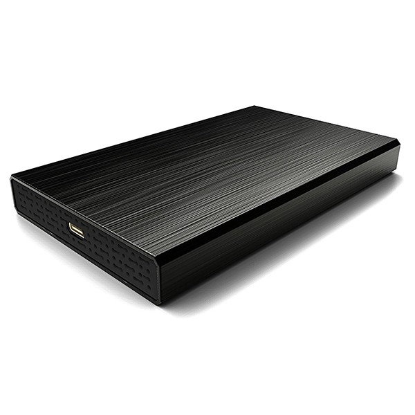 Coolbox SlimChase A-2523 Boîtier Externe USB 3.0 Type C pour Disque Dur SSD 2.5" Aluminium Noir