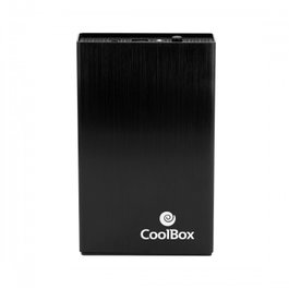 Coolbox Carcase Disque Dur HDD 3.5 Pouces USB 3.2 Noir Aluminium pour 1 Disque SATA jusqu'à 8 To