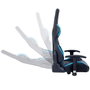 Coolbox Chaise Gaming Deepcomand avec dossier réglable et repose-bras 2D, couleur bleu et noir