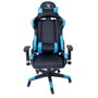 Coolbox Chaise Gaming Deepcomand avec dossier réglable et repose-bras 2D, couleur bleu et noir