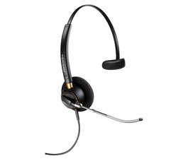 Poly (Plantronics) EncorePro HW510V Casque téléphonique professionnel monaural serre-tête avec micro flexible et connecteurs USB-A/USB-C - Conforme normes bruit au travail