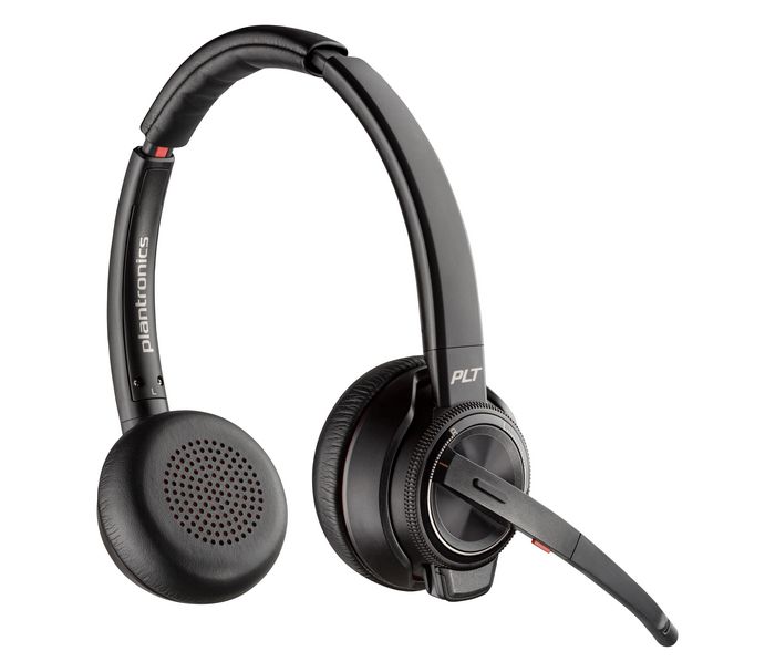 Poly Savi 8220 UC - Casque stéréo sans fil DECT avec connectivité triple pour PC, Mac et téléphone
