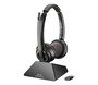 Poly Savi 8220 UC - Casque stéréo sans fil DECT avec connectivité triple pour PC, Mac et téléphone