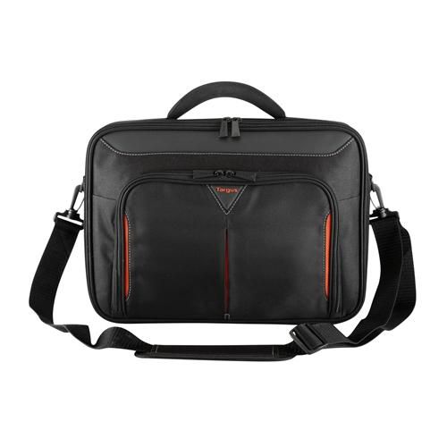 Targus Classic+ Mallette Housse de Transport pour Ordinateur Portable jusqu'à 18", Rigide Polyester, Poche Avant Fermeture Éclair, Poignée et Bandeoulière Matelassées