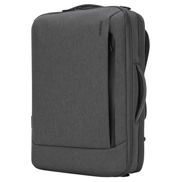Targus Sac à dos convertible Cypress 15.6 pouces - Fabriqué avec matériaux recyclés EcoSmart - Compartiment laptop rembourré - Gris - 32 x 10.5 x 48.5 cm