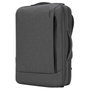 Targus Sac à dos convertible Cypress 15.6 pouces - Fabriqué avec matériaux recyclés EcoSmart - Compartiment laptop rembourré - Gris - 32 x 10.5 x 48.5 cm