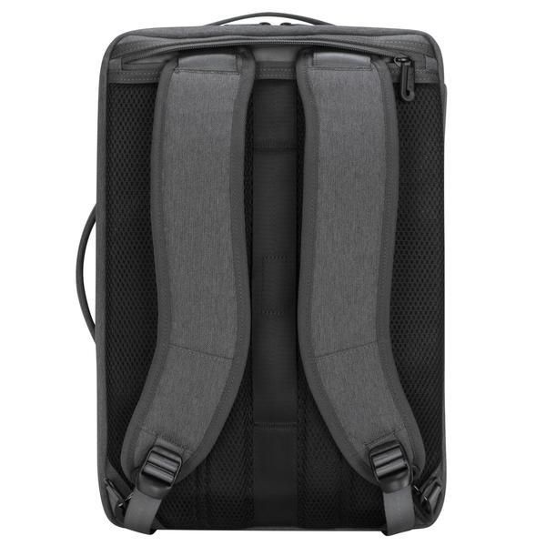 Targus Sac à dos convertible Cypress 15.6 pouces - Fabriqué avec matériaux recyclés EcoSmart - Compartiment laptop rembourré - Gris - 32 x 10.5 x 48.5 cm