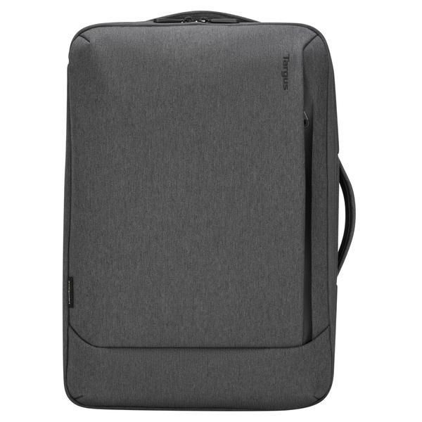 Targus Sac à dos convertible Cypress 15.6 pouces - Fabriqué avec matériaux recyclés EcoSmart - Compartiment laptop rembourré - Gris - 32 x 10.5 x 48.5 cm